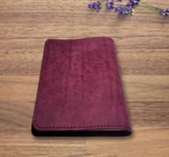 ブックカバー ハンドメイド ピンク 文庫本 ケース 本革 文具のサムネイル