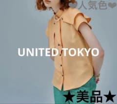 ❤︎人気色❤︎UNITEDTOKYO ターンフライハーフスリーブブラウス 