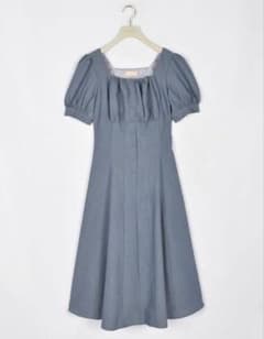 【新品未使用】AnMILLE バストギャザーパフワンピースのサムネイル