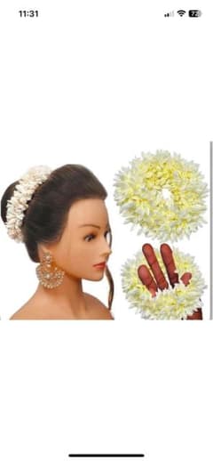 フラワーヘアアクセサリー 髪飾り 2点セットのサムネイル