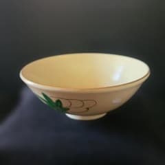 京焼　平安龍清造　平茶碗　夏茶碗　仁清風色絵　楓　金彩流水文様　在銘