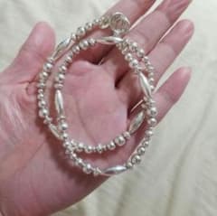 ナバホパール シルバービーズ チョーカーネックレス インディアンジュエリー