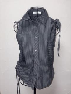 asymmetry shirring ribbon musubore Y2Kのサムネイル