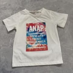 ANAP タイダイ柄 ロゴプリント Tシャツ ホワイト 110のサムネイル