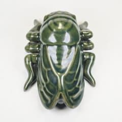 古美術 中国古磁 古越窯 秘色青磁 手彫 セミ 大型置物 風水開運観賞物 美品 古美術 中国古磁 古越窯 秘色青磁 手彫 セミ 大型置物 風水開運観賞物