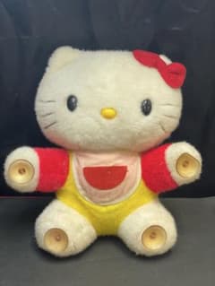 4.キティ マスコット ぬいぐるみ サンリオレトロヴィンテージ 吸盤付き 激レア当時物】1989年製 ハローキティ 吸盤付きぬいぐるみ サンリオ