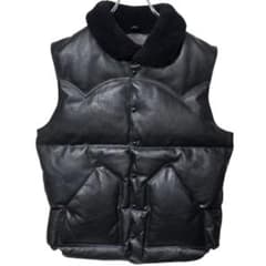 本日限定❗️ロッキーマウンテン　ダウンベスト　ブラック　42 ロッキーマウンテンフェザーベッド ダウンベスト オールレザー