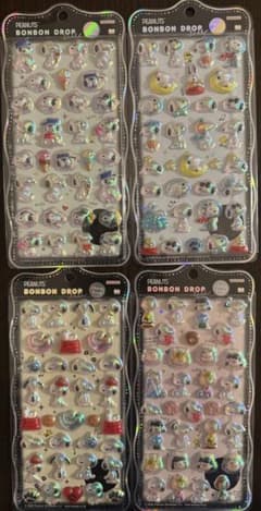 ボンボンドロップシール churukira スヌーピー4枚セット【正規品】のサムネイル