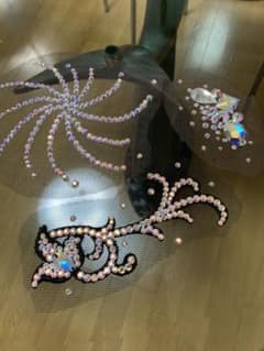 ヘアアクセサリー　3点セット　社交ダンス　モダンダンスのサムネイル