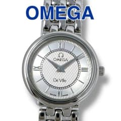 オメガ デビル プレステージ シルバー文字盤 レディース 腕時計 ブランド 美品 OMEGA オメガ デビルプレステージ 腕時計 ステンレススチール クオーツ