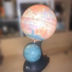 2球式発光地球儀 地球・星座早見 4段階点灯切替 知育インテリアのサムネイル