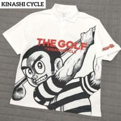 KINASHI CYCLE 半袖ポロシャツ プロゴルファー猿 人気 ホワイト L