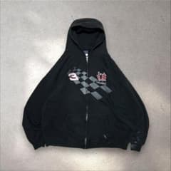 B&ESPORT00sジップパーカーレーシングペンキ跡ナスカーフェードブラック黒のサムネイル