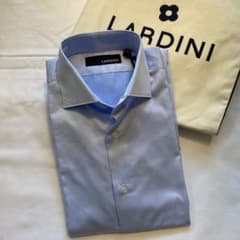 LARDINI  シャツ ホリゾンタルカラー 長袖　38cm サックスブルーのサムネイル