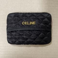 CELINE キルティング ポケットティッシュケース ブラックのサムネイル
