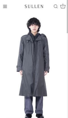 SULLEN スタンドカラー ロングコート グレー ours