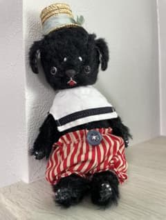 犬　ハンドメイド　ぬいぐるみ　作家　アーティスト　 アーティストベア　いぬ ぬいぐるみ 作家 ハンドメイドイヌ 黒犬 アーティストベア - メルカリ