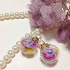 存在感抜群！18mm蜷川実花風ガラスドームピアスのサムネイル