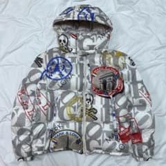 美品 MARK&LONA マーク＆ロナ ダウンジャケット リバーシブル 総柄
