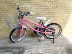 目黒区引取限定 補助輪付 美品 ルイガノ 子供用 16インチ　ピンク 女の子 目黒区引取限定 補助輪付 美品 ルイガノ 子供用 16インチ ピンク