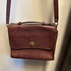 COACH オールドコーチ レザー ショルダーバッグ バーガンディ アメリカ 