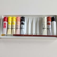 サクラマット水彩 絵の具セット 8色 画筆付き