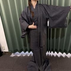 正絹 未使用に近い大島紬 美品 羽織セット しつけ糸つき 長襦袢帯