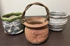 ミニ花瓶　一輪挿し　陶器花瓶　和風花瓶　剣山付き　インテリア雑貨　アンティーク