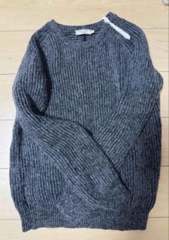 MAISON KITSUNÉ グレー リブ編みセーター S - メルカリ