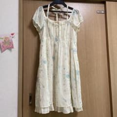 エミキュ　グリッターマリンワンピ　生成×ブルーEmily Temple Cute エミキュ グリッターマリンワンピ 生成×ブルーEmily Temple Cute