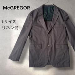 McGREGOR テーラードジャケット L リネン混　裏地グリーン総柄のサムネイル