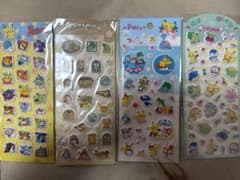 해외 한정 판매 정규품 포켓몬 씰 4장 세트