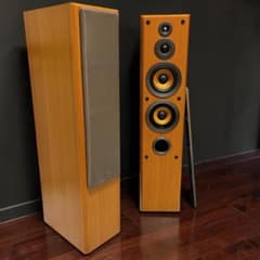 音出し良好！DENON SC-T33 トールボーイスピーカー ペア 木目調 - メルカリ