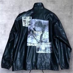 DIVINER コーチジャケット Y2K ドロー フェイクレザー ストリート系