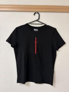 DIESEL ブラック 半袖 Tシャツ フロントジッパーのサムネイル