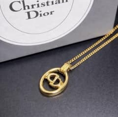 新品　未使用　クリスチャンディオール ネックレス ストーン　刻印　ゴールドのサムネイル