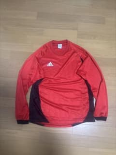 adidas 長袖プラクティスシャツ レッド ブラックのサムネイル