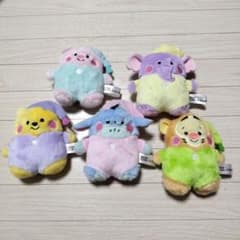 くまのプーさん ならべてどーみぃふれんず マスコット!　パジャマ　全５種セット