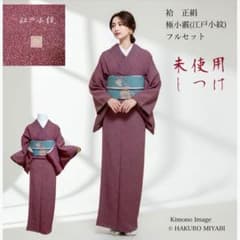 正絹　江戸小紋　フルセット　作家　袷　大小霰　極小霰 4点　未着用