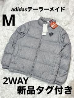 新品タグ付】adidasテーラーメイド2WAYダウンジャケットベスト M 総柄