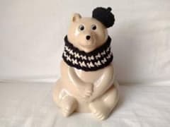 しろくま貯金箱 ベレー帽 千鳥格子スヌード 2点セット - メルカリ