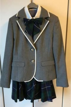 卒業式　小学生　フォーマルスーツ  160  グレー　チェックのサムネイル