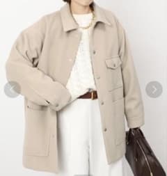 SLOBE IENA スローブイエナ ウールフレンチワークブルゾン ベージュ