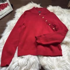【最終大特価】極美品LAUREN RALPH LAUREN レッドニットセーターのサムネイル