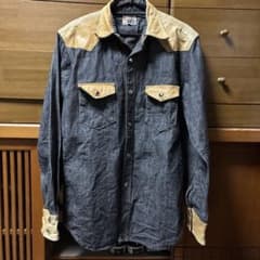 レッドムーン　レザー切り替えデニムシャツ　L〜LLのサムネイル