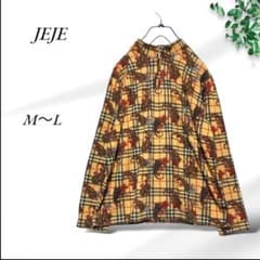 A333. Jeje [M-L] Brown/Soft Top/Large Paisley Check Pattern