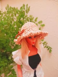 Barbie バービー 松編み麦わら帽子 りぼんなしのサムネイル