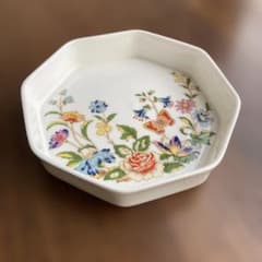 美品 英国エインズレイ コテージガーデン 八角小皿 ボーンチャイナ