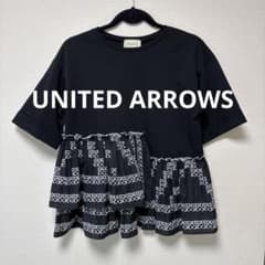 UNITED ARROWS コンビプリーツTシャツ 美品】UNITED ARROWS エンブロイダリープリーツ コンビ Tシャツ - メルカリ