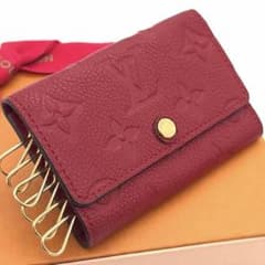 極美品★ルイヴィトン キーケース アンプラント 赤 ミュルティクレ6 箱袋付 極美品☆ルイヴィトン アンプラント キーケース 赤 レッド 6連フック